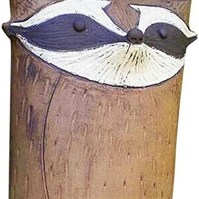 Beautiful Rustic Animal Wind Chimes，Boho Handmade Garden Decor Gift (Raccoon)