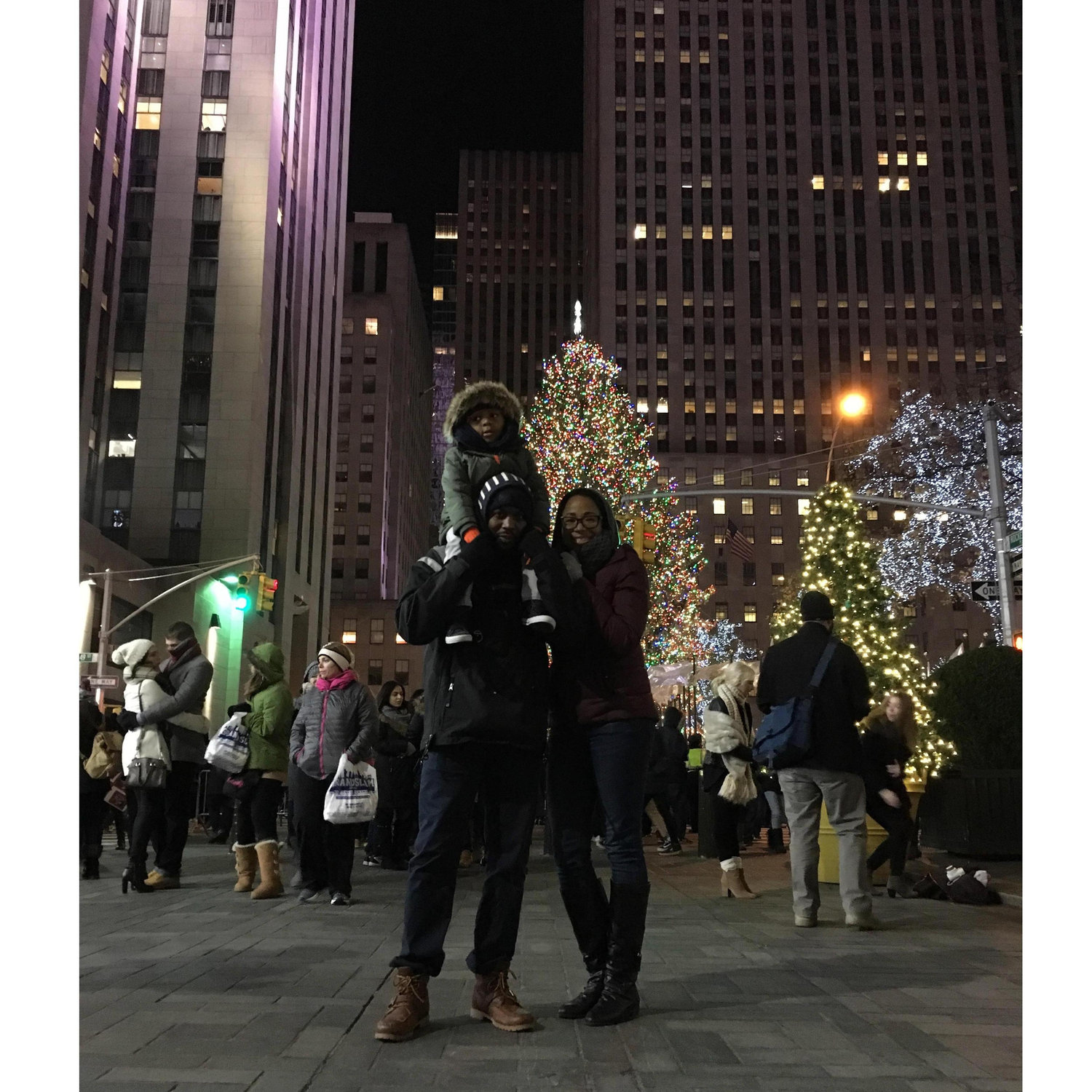 Azai's first trip to the Rockefeller tree in 2016. She loves Azai more than she loves Me.