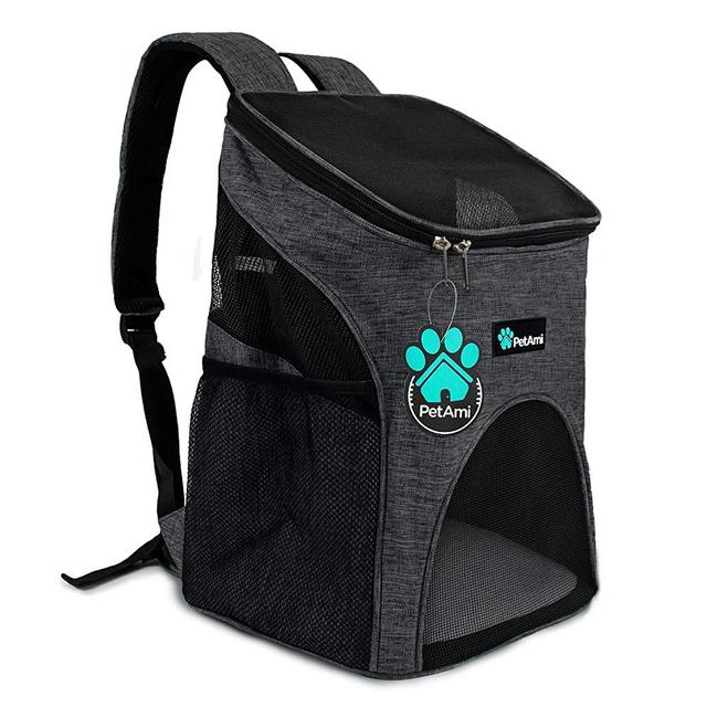 PetAmi Premium Pet Carrier Backpack for Small Cats and Dogs | Ventilated Design, Safety Strap, Buckle Support | Designed for Travel, Hiking & Outdoor Use