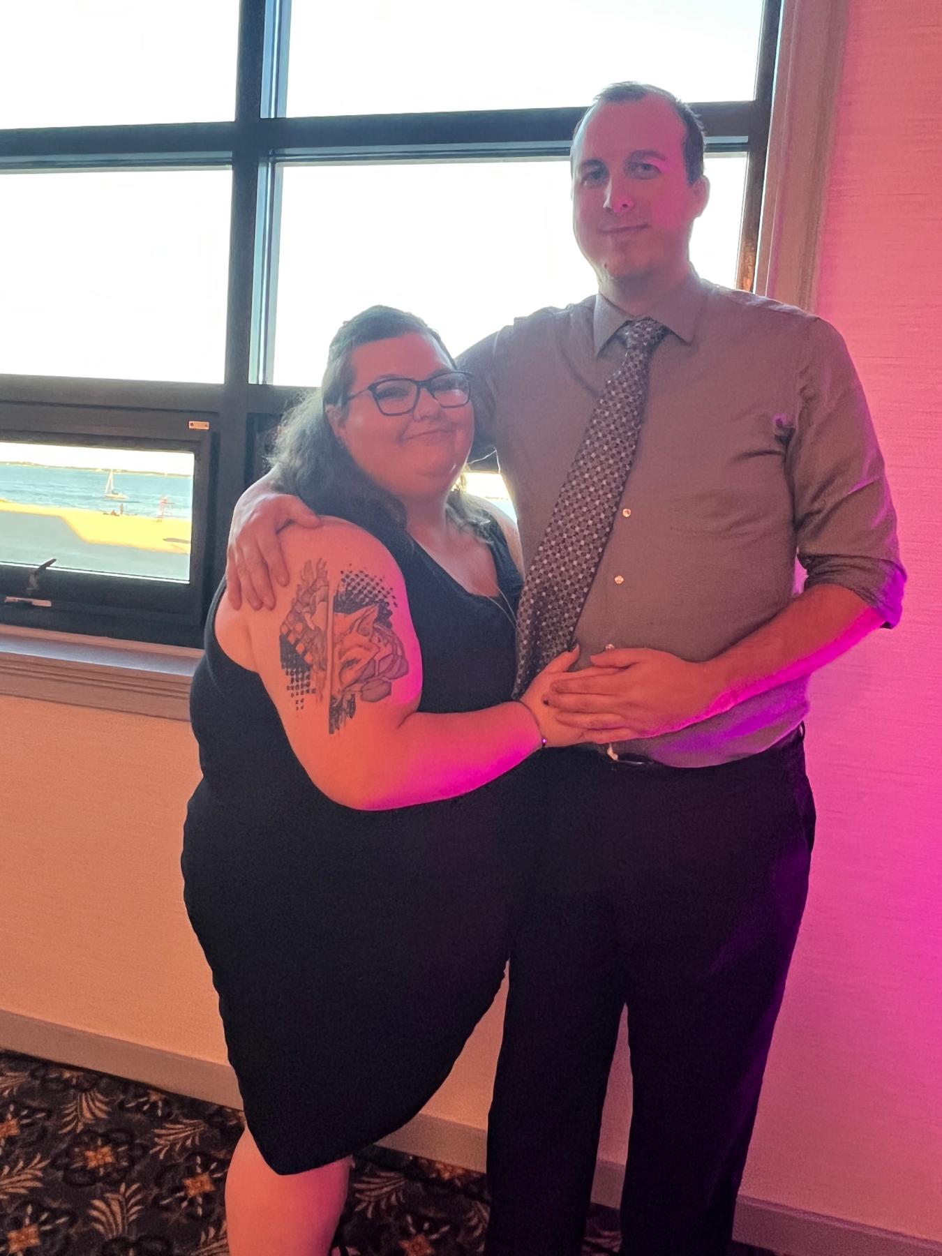 At my cousin's wedding, where he finally met most of my family