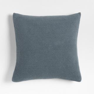 Organic Cotton Basketweave Square Throw Pillow Cover