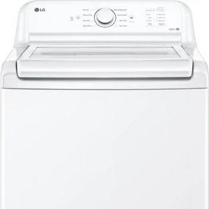 LG - 4.3 Cu. Ft. High-Efficiency Top Load Washer with SlamProof Glass Lid - White