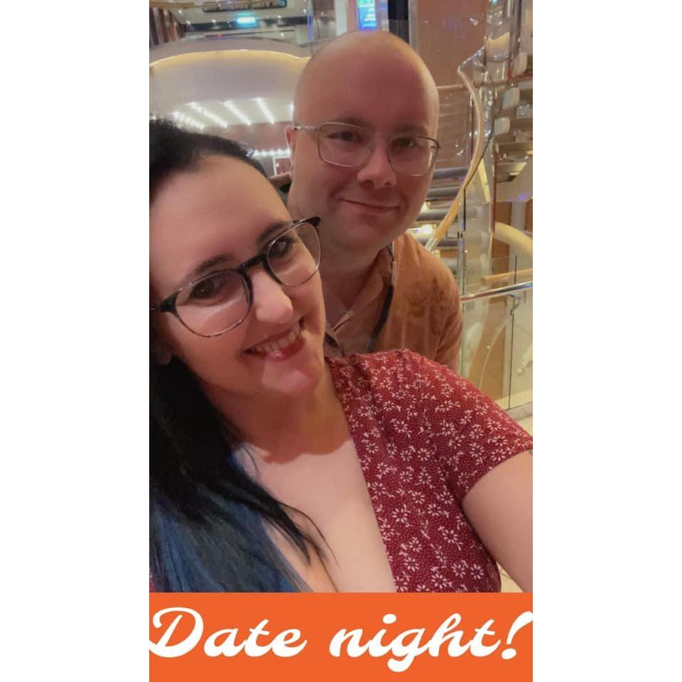 Even on the cruise we snuck in a date night!