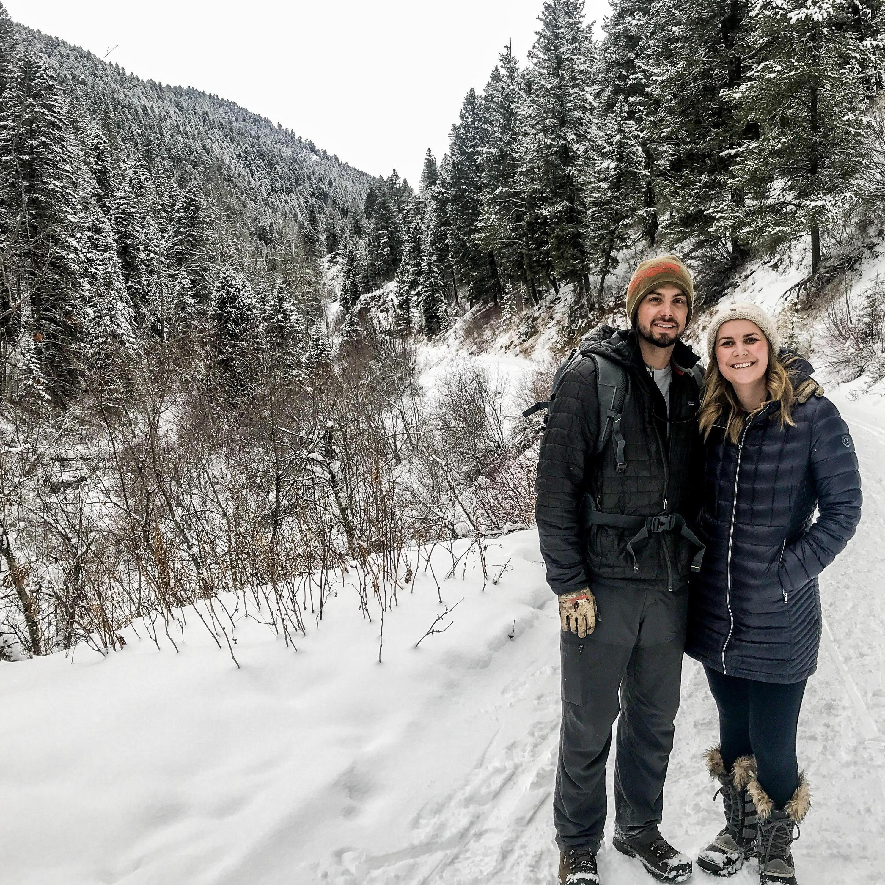 Hiking on our first trip to Bozeman, MT