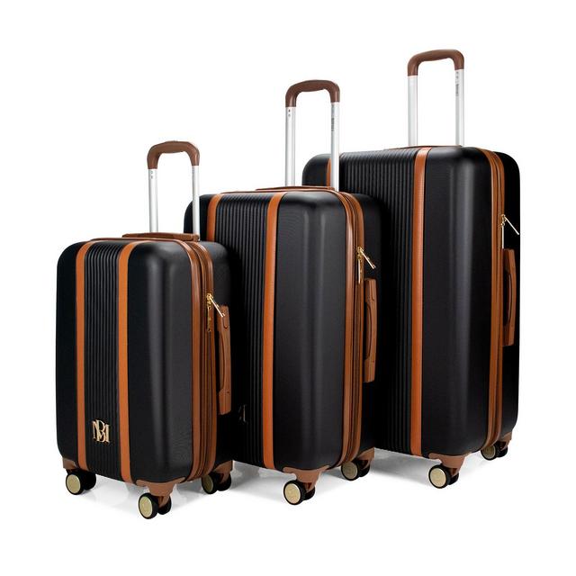 Badgley Mischka Mia Expandable Retro Luggage Set, 3 Piece
