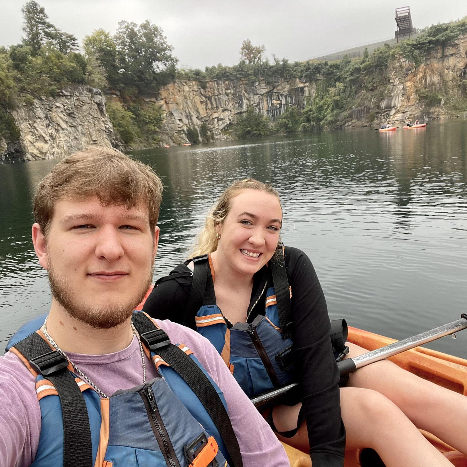 Kayaking at the Quarry for our 3rd anniversary, 2024