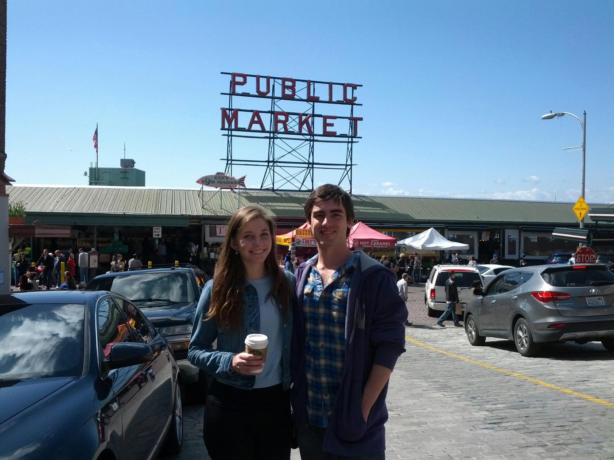 First picture of us at Pike Place Market during our freshman year of college