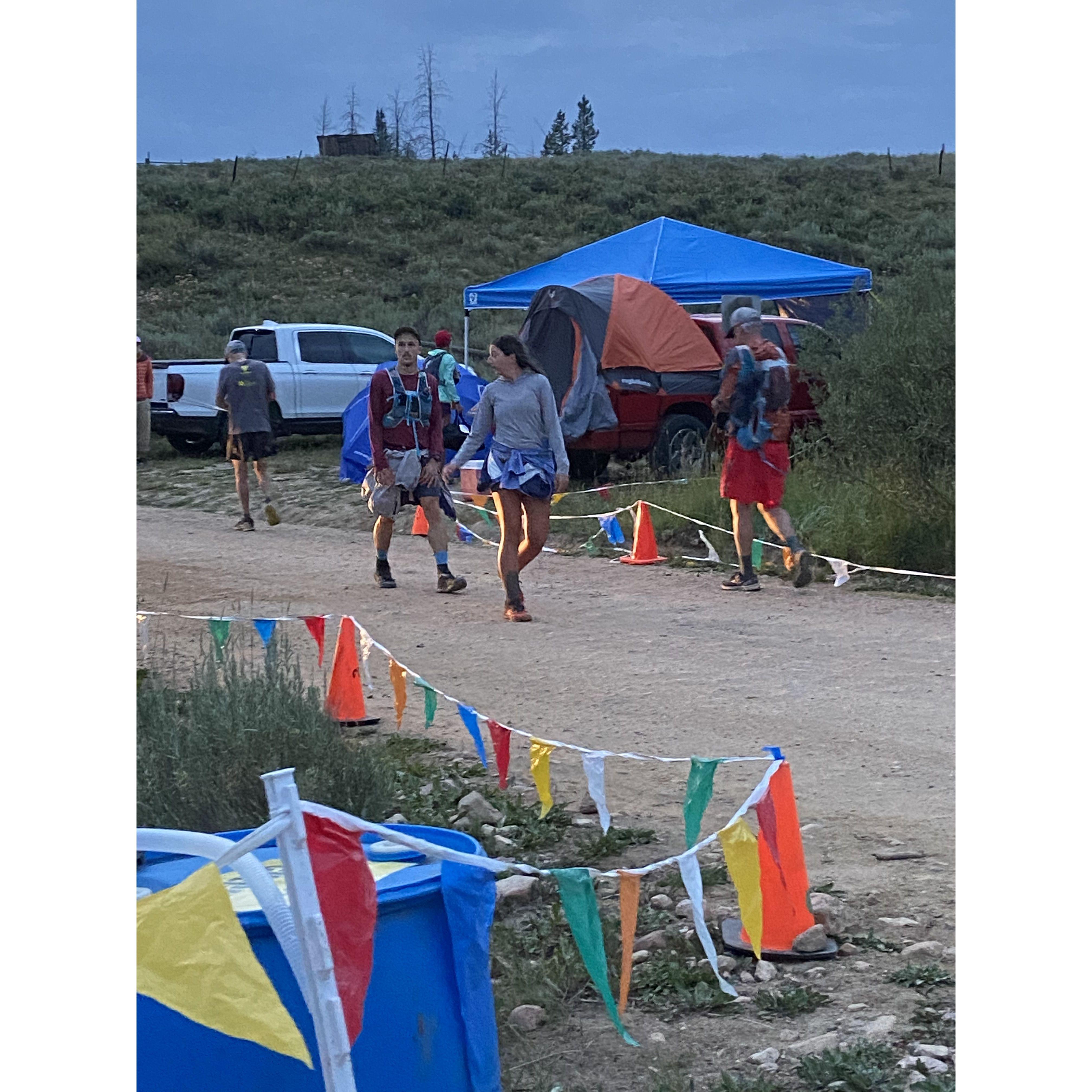 Maria pacing Mitchell through his 100k