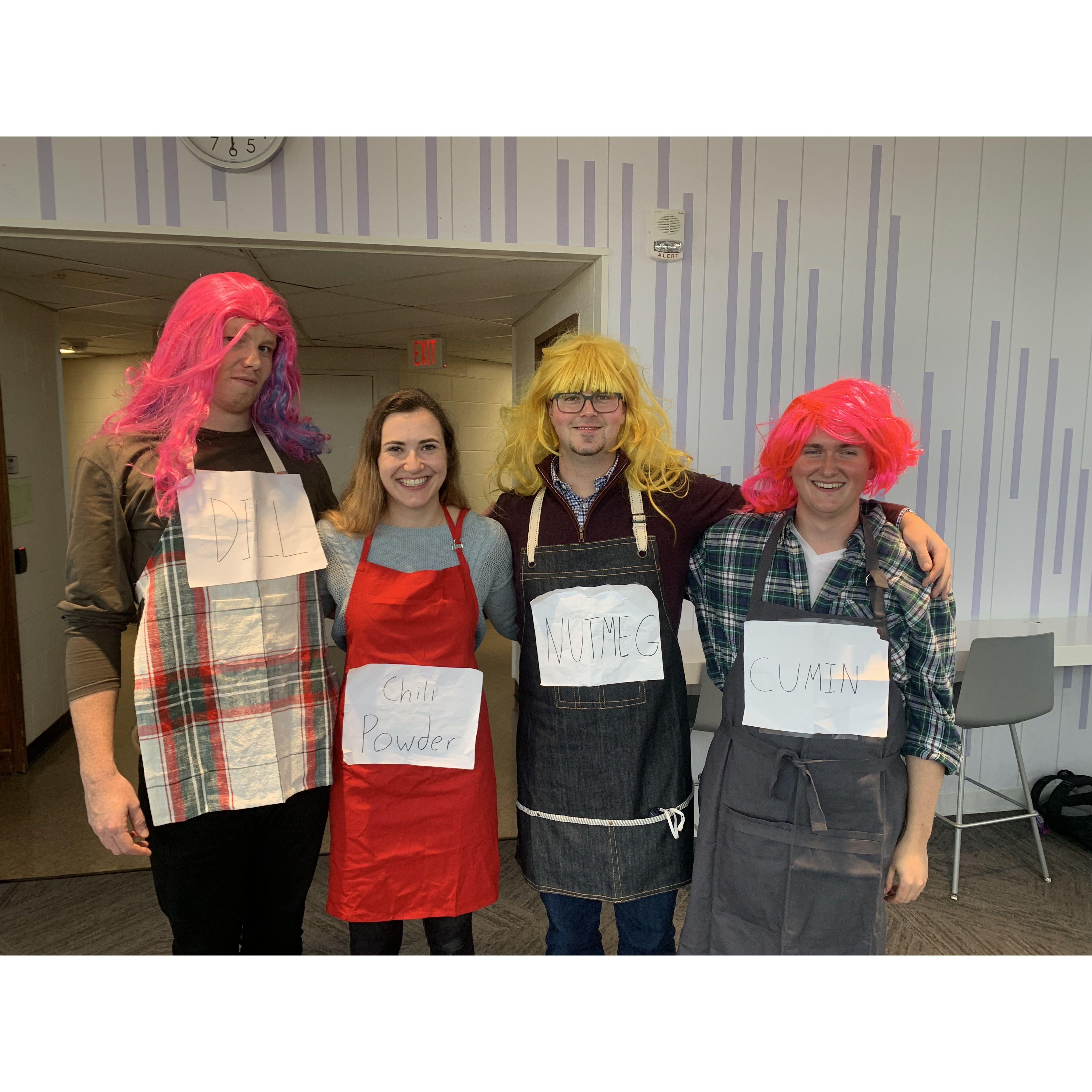 The NUTS first year masters students' secondary Halloween costume - the Spice Girls!