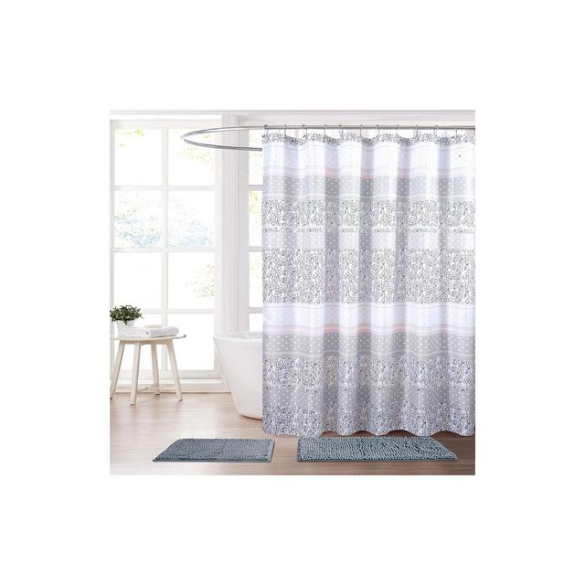 RT Designers Collection Trinity Park Country Floral 14 Pieces Bath Set 70"x72" Blush