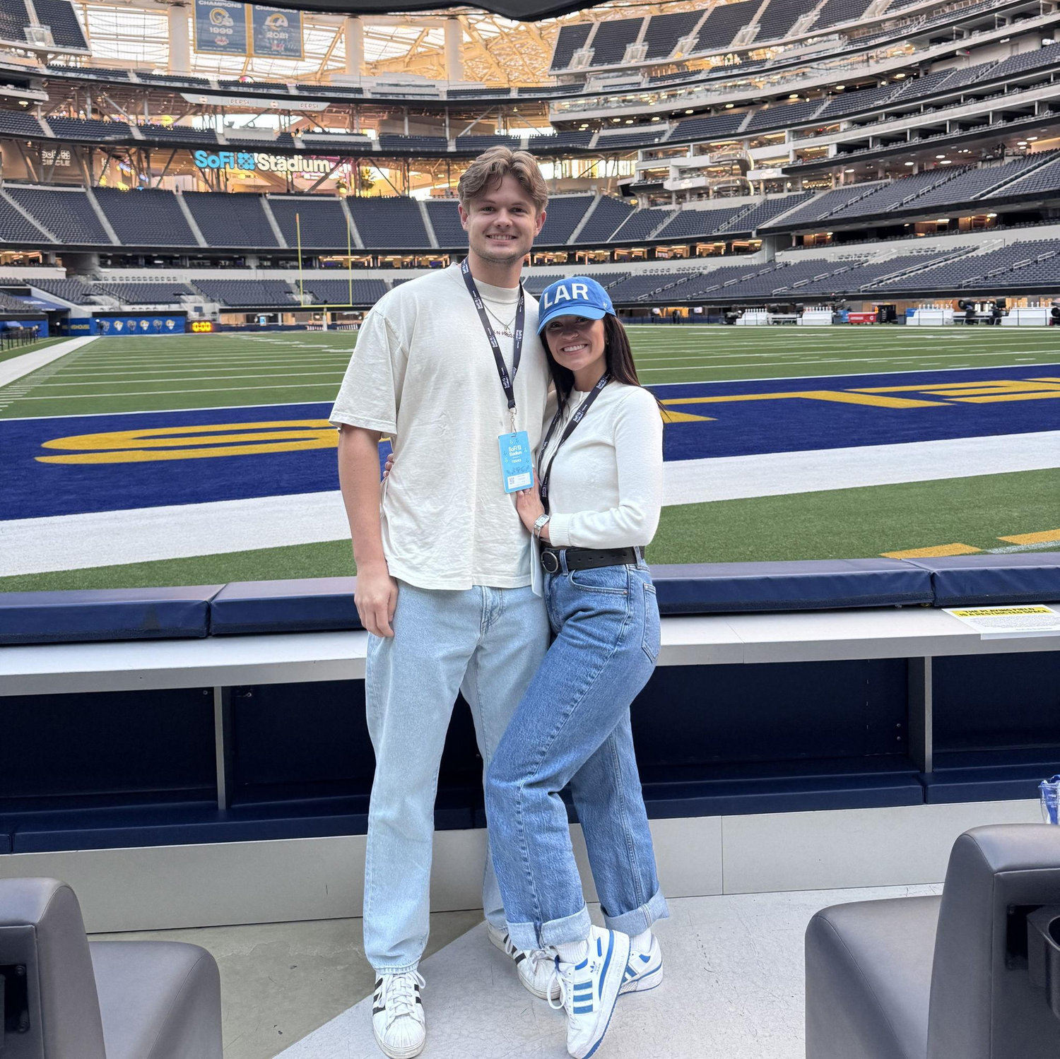 Slowly convincing Jonny to become a Rams fan.
