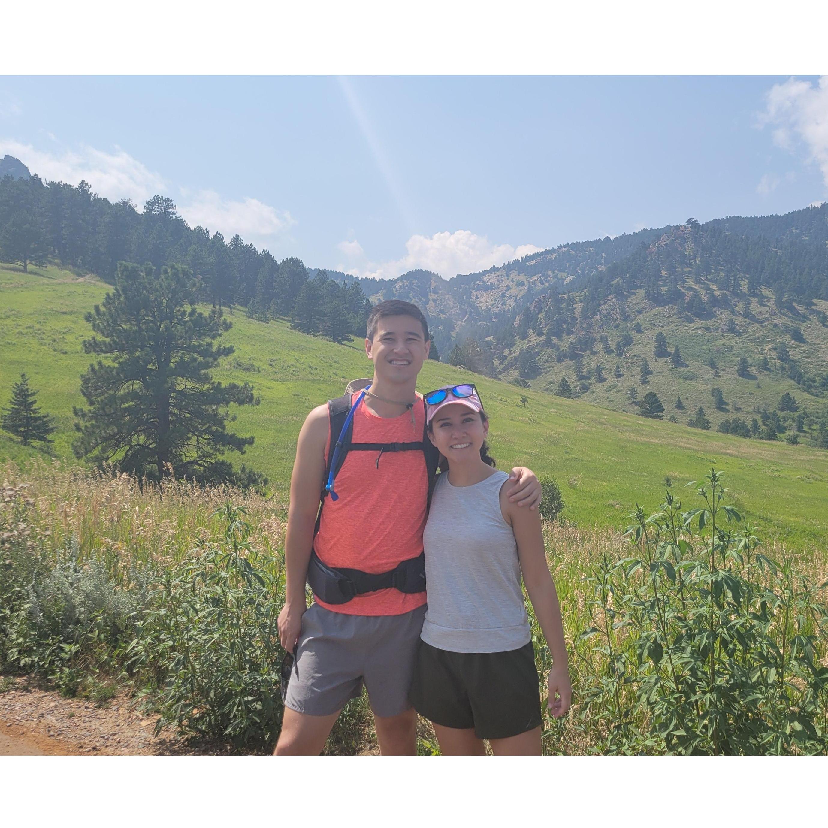 After hiking portions of the Flat Irons in Colorado!
