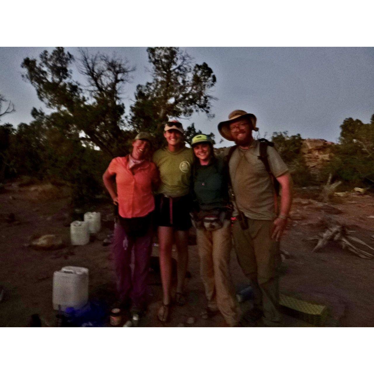 Taylor with guide team at Open Sky