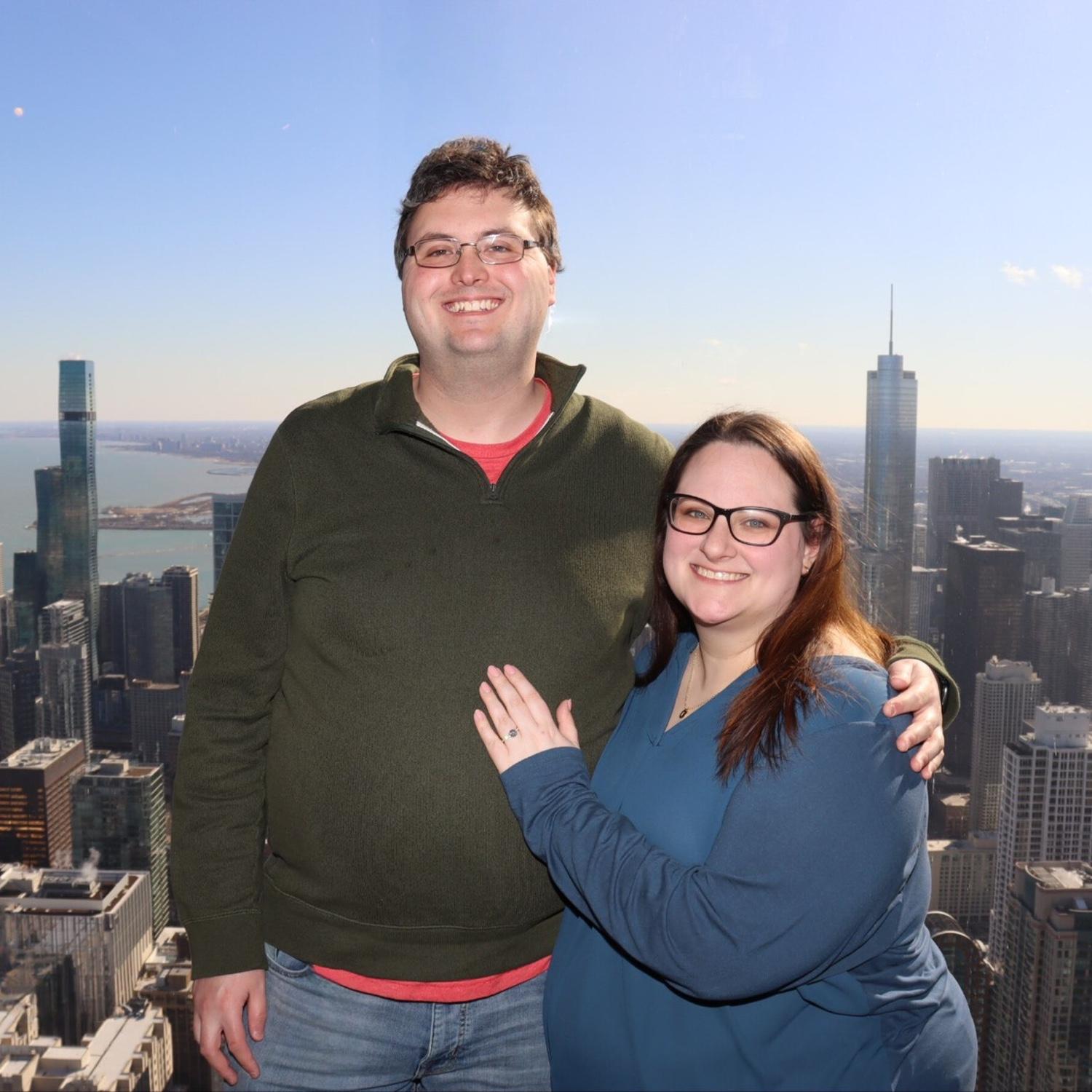 We went to the Hancock Observatory just after getting engaged