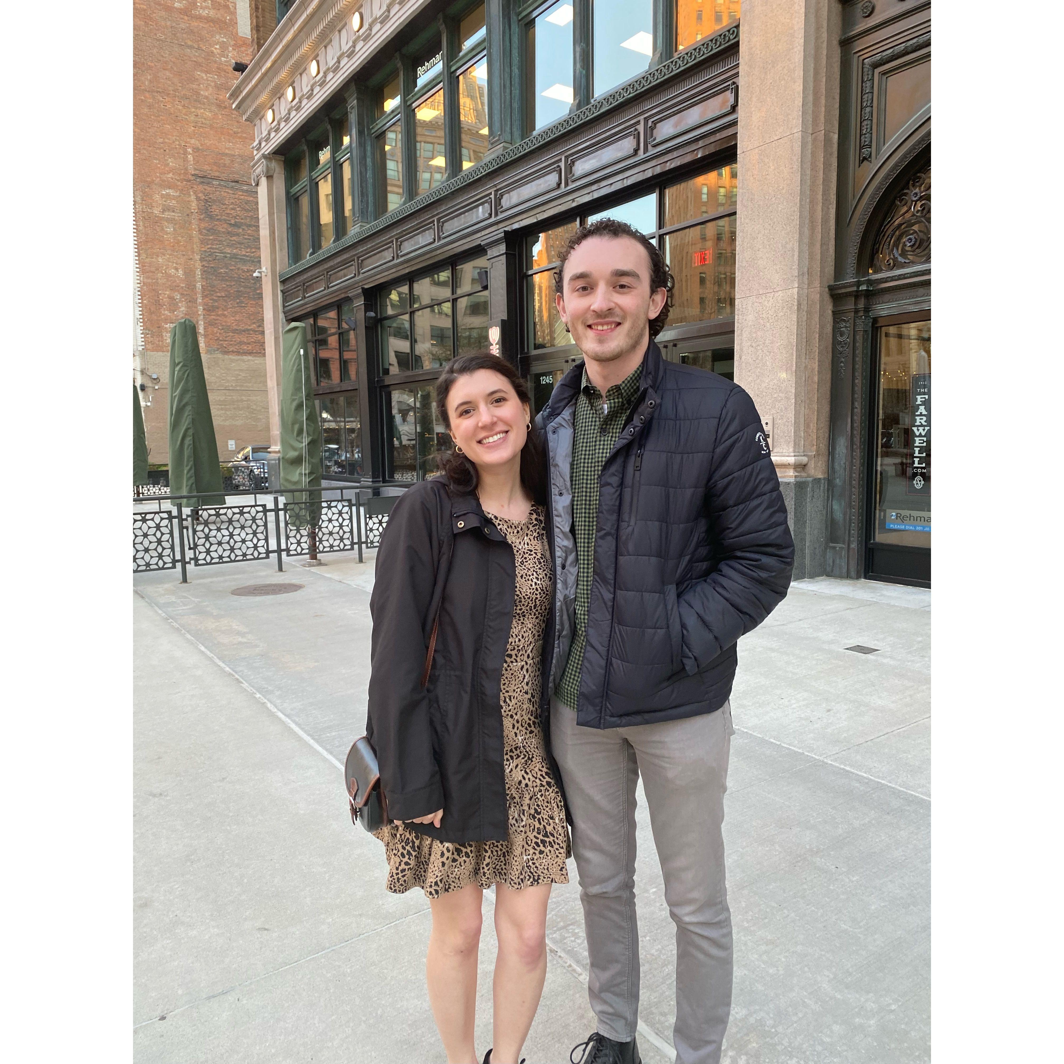 After Elizabeth's student teaching graduation. Fun fact: we moved into this apartment building a year later!