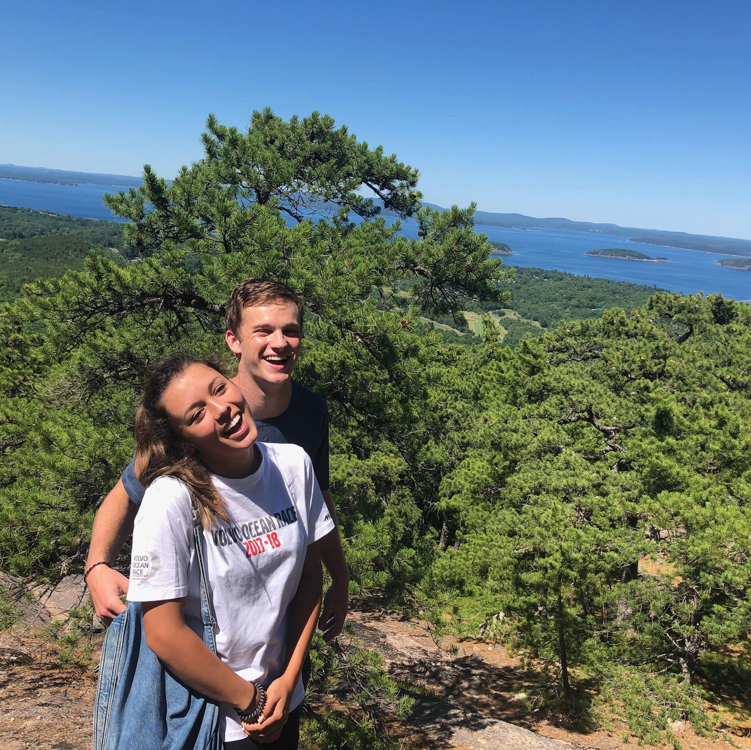 Bill's first trip to Maine! Charlotte was born in Albion, and she spent most summers on China Lake. We love taking day trips to hike in Acadia National Park.