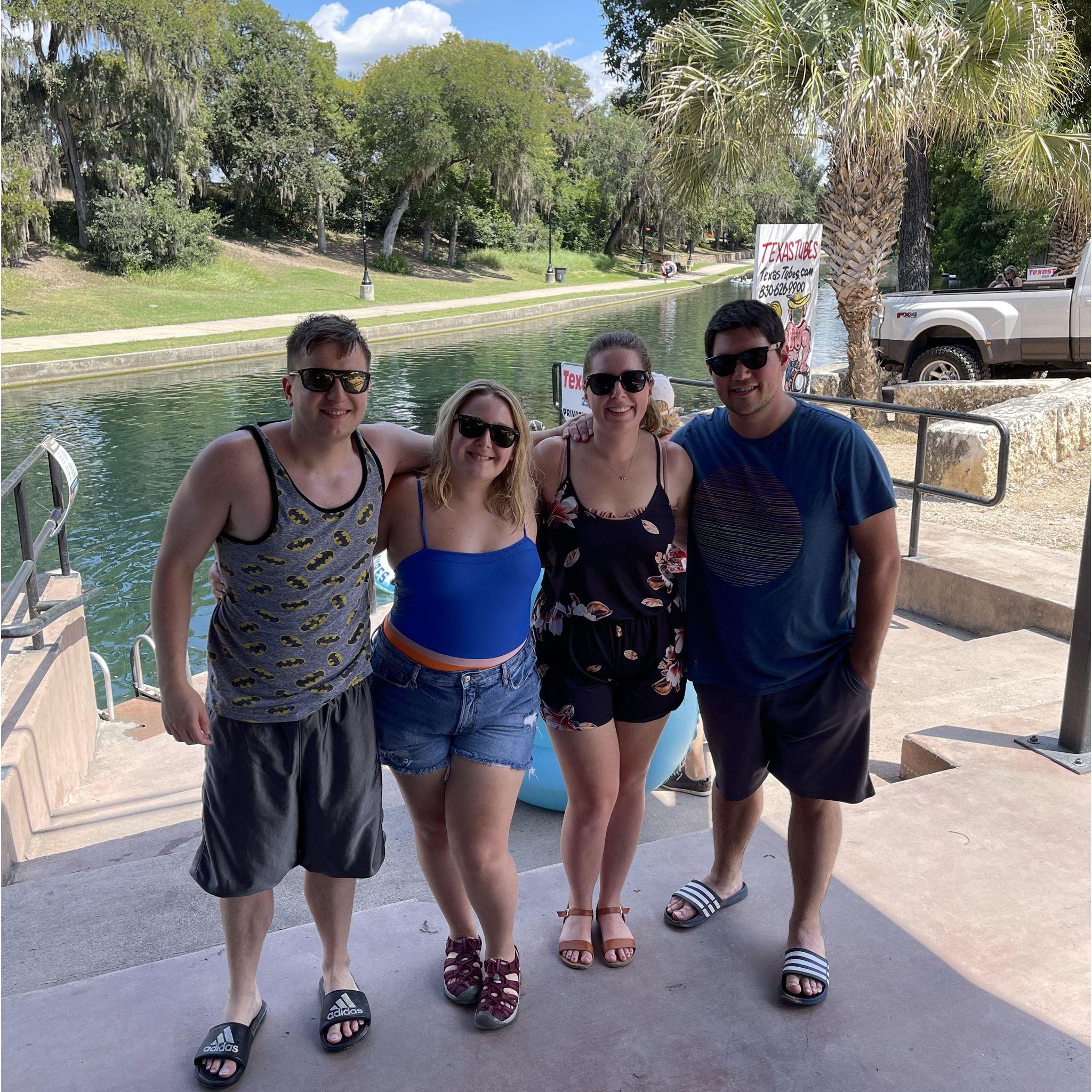Best friends floating the river, San Marcos, TX - September, 2021
