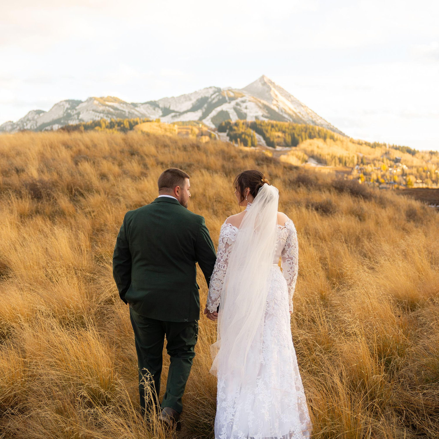 Crested Butte is the mountain in the background