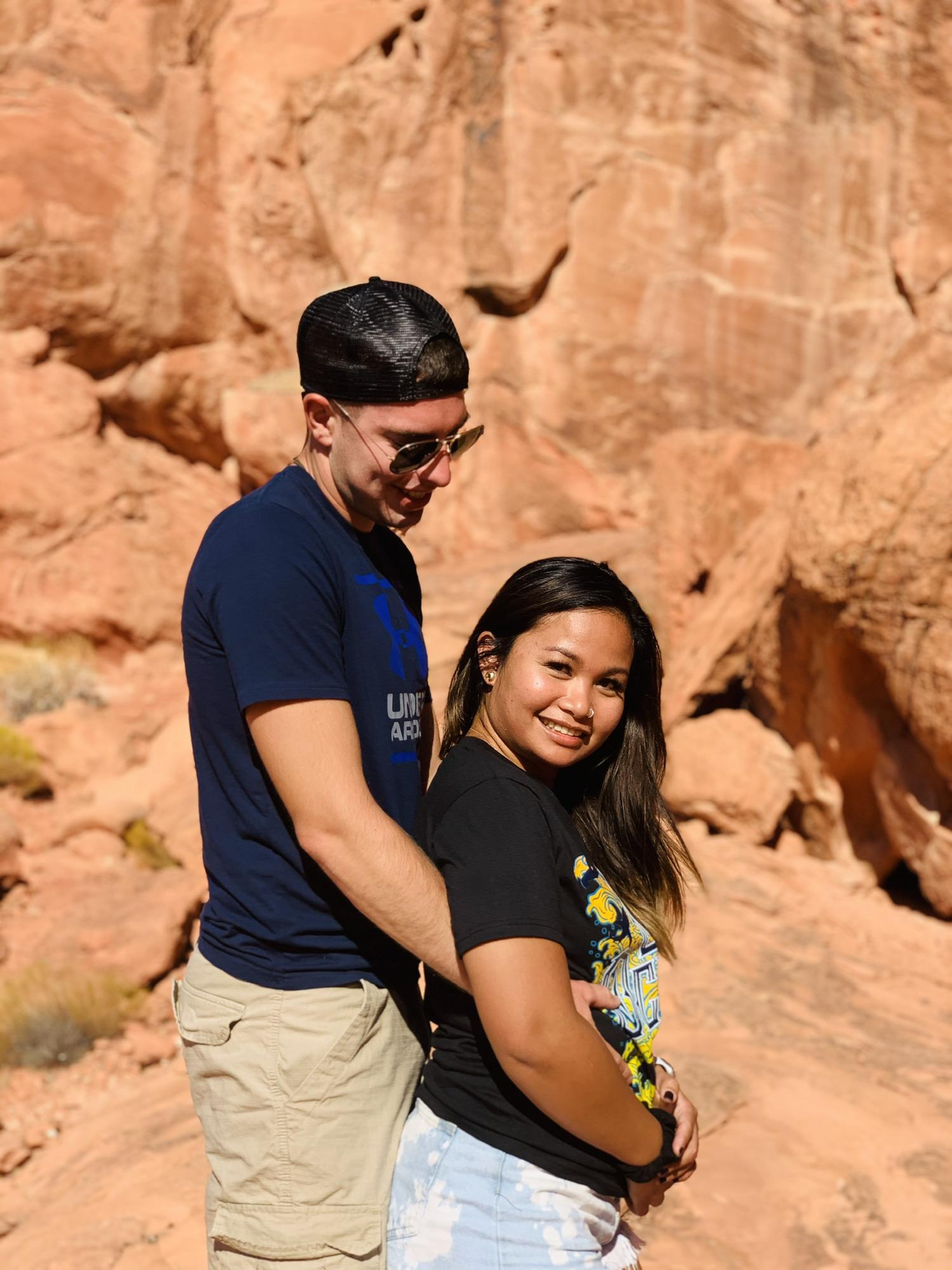 Trevor loving my rolls - Valley of Fire, Nevada