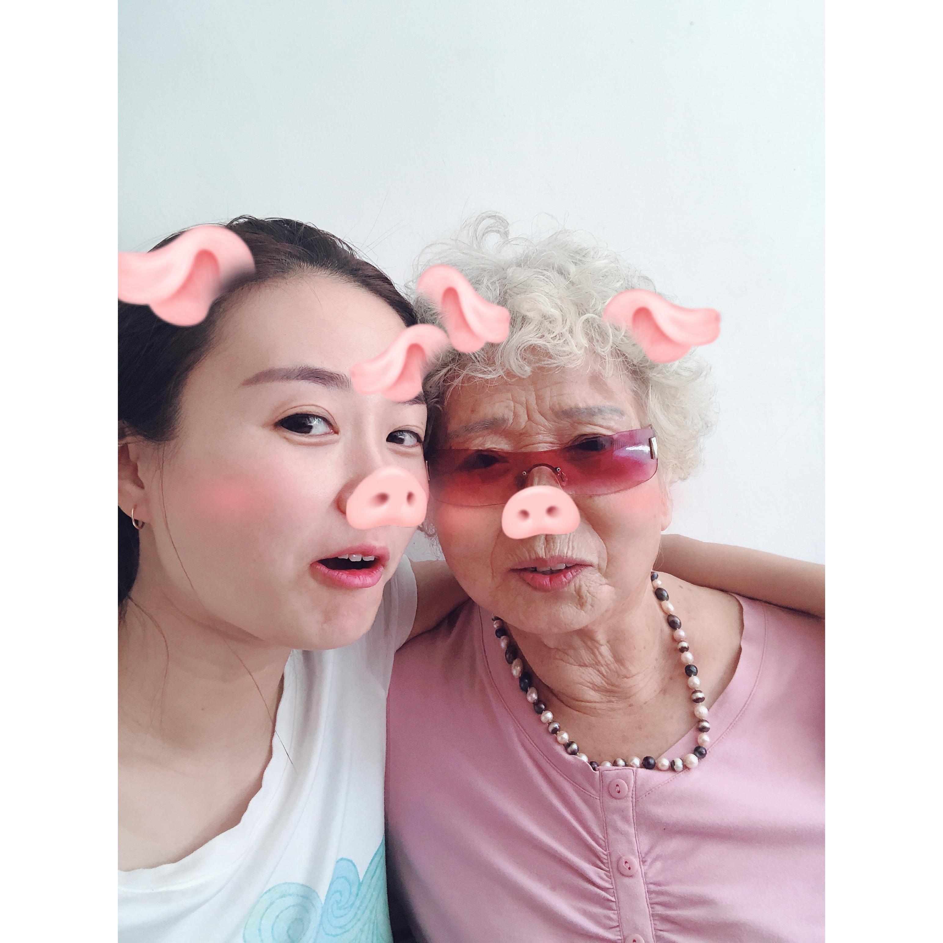 with my lovely grandma