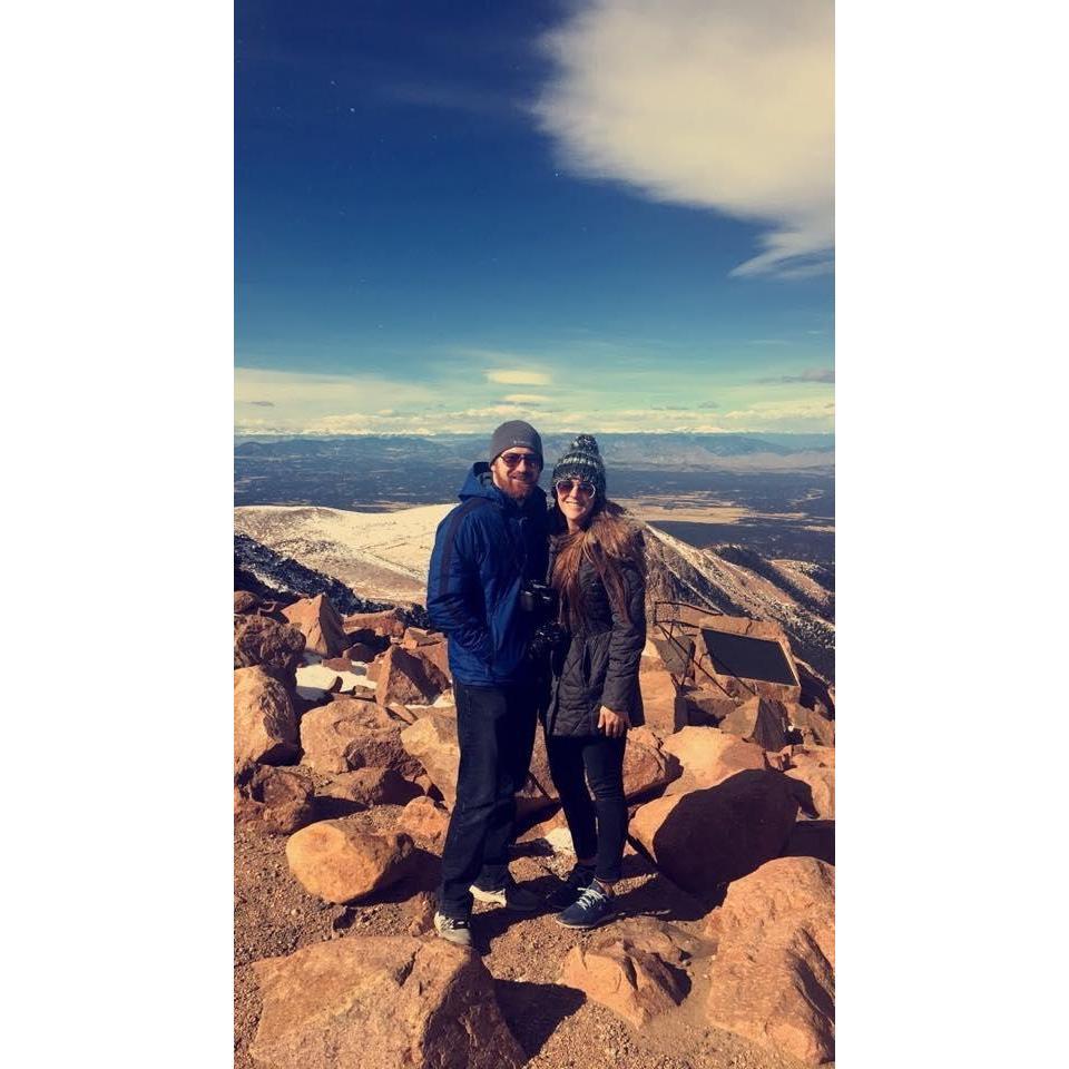 Out first trip together-Colorado. We were on top of Pikes Peak here.