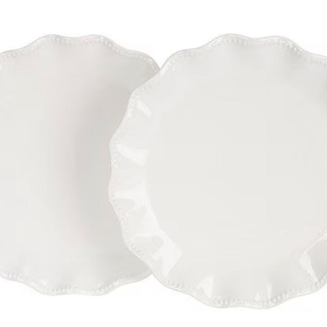 Southern Living Gracie Collection Dinner Plates, Set of 2, White