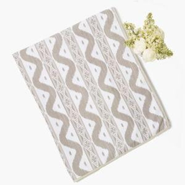 Mrs. Alice Large Putty Ikat Tablecloth