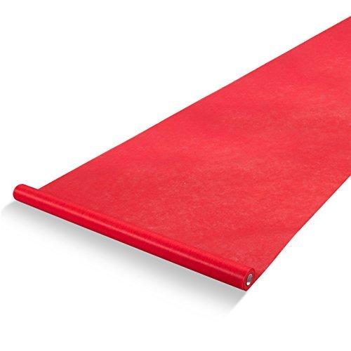 Red Carpet Runner - Aisle Runner - Essential Hollywood and Christmas Party Decoration, Runway Rug, Suitable for Indoor or Outdoor Party Decoration - Red, 3 x 50 Feet (40gsm Thickness)