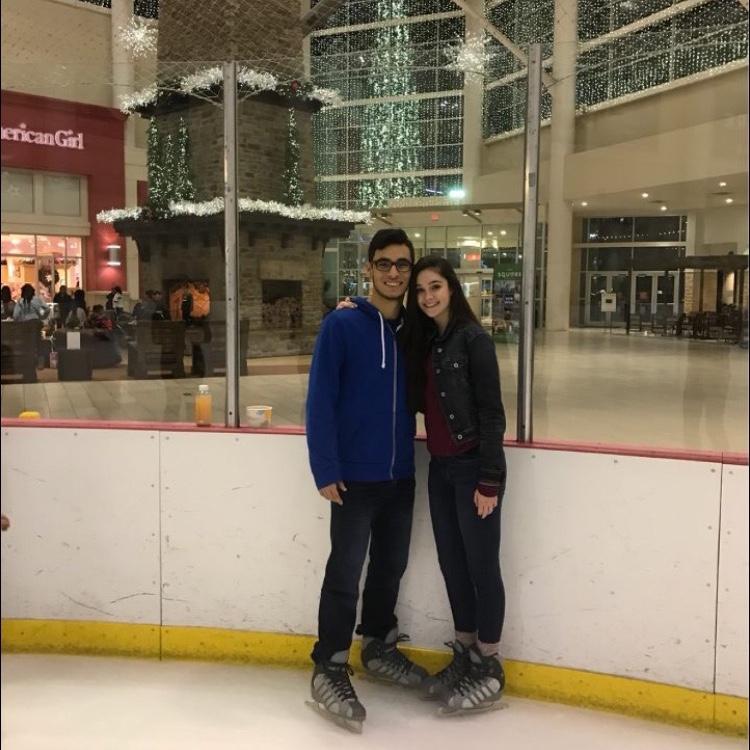 Date at the ice skating rink in High School 2016.