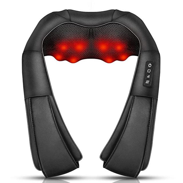 Neck Massager with Heat, Shiatsu Massager for Neck, Back, Shoulder, Foot and Leg, Deep Tissue 3D Kneading Massager for Relax Muscles at Home and Offic, Comfort Gifts for Women and Men