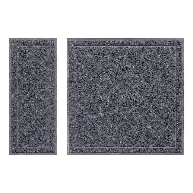 unipaws Cat Litter Trapping Mat, Litter Box Scatter Control Pad, Litter Free Floors and Urine Waterproof, Gentle on Paws, No Phthalate