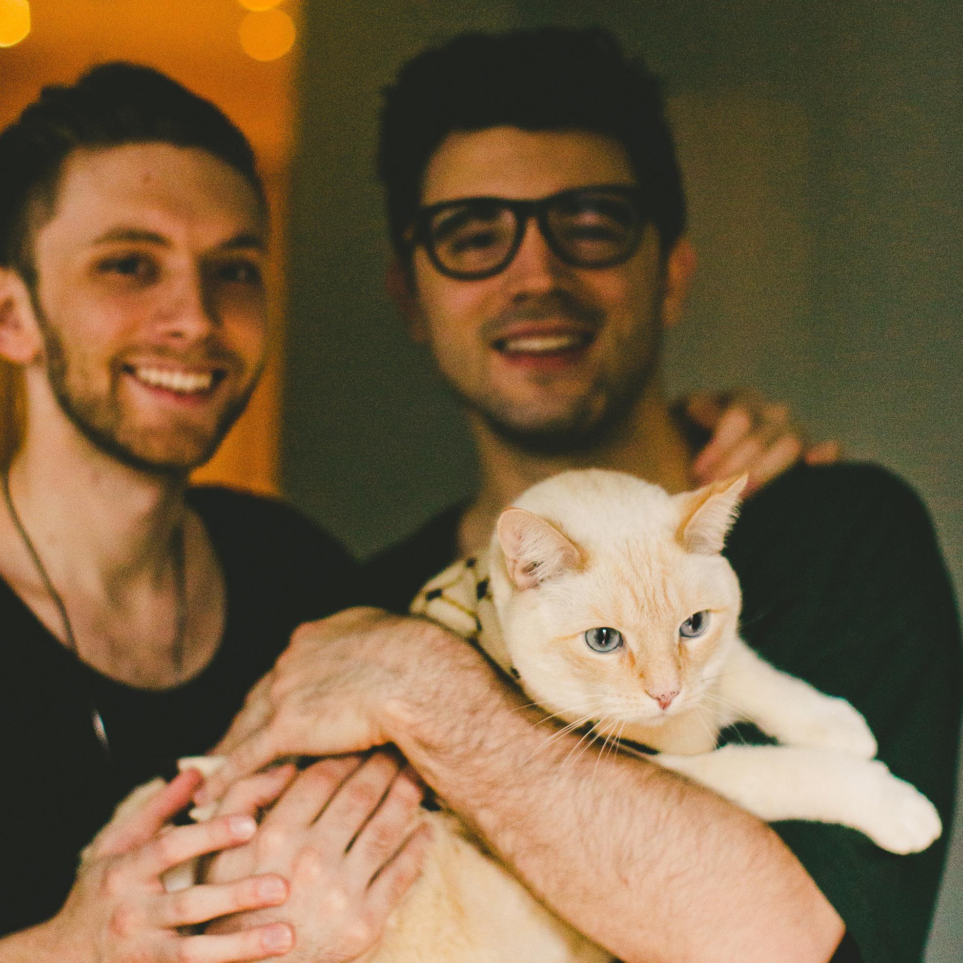 Thanksgiving in our first apartment in Brooklyn with our baby, Morti. November 2013.