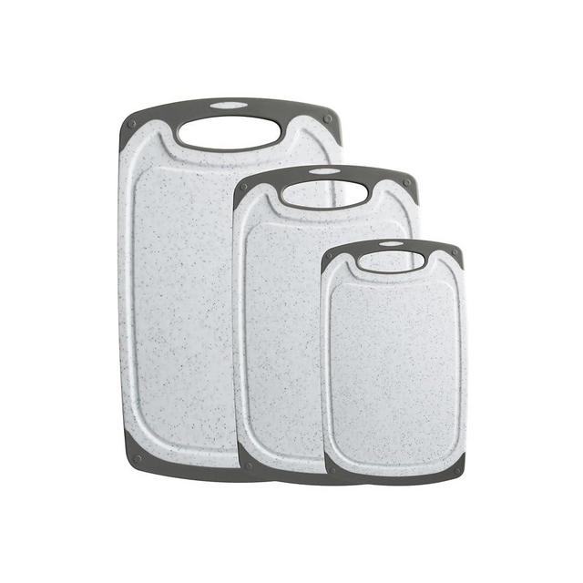 Tagliere Kitchen Cutting Board Set, BPA-Free Kitchen Plastic Cutting Board 3-Piece Set with Easy-Grip Handles and Non-Slip Bottom for Cutting Fruits, Vegetables, Fish and Meat