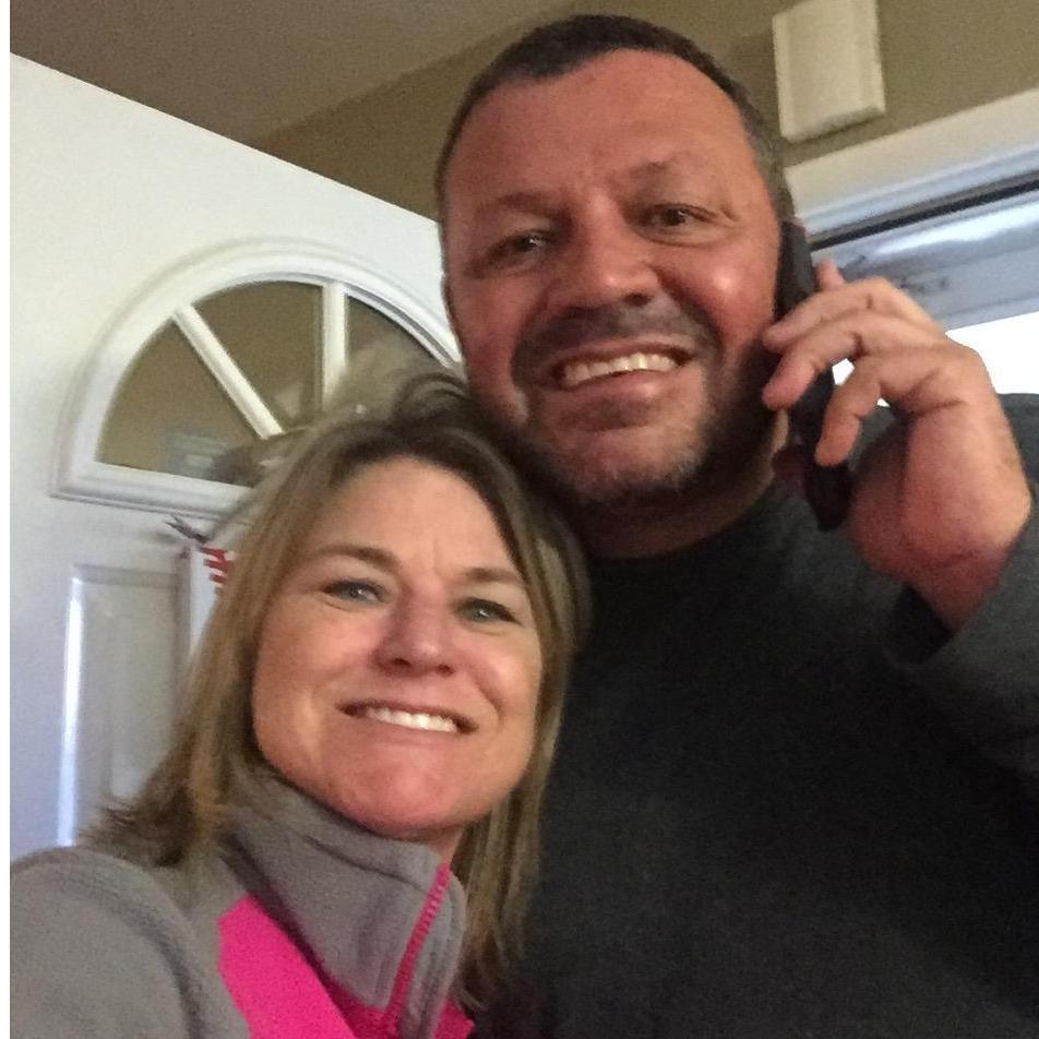 Hanging out at our home in Chicago- Brian on the phone as usual