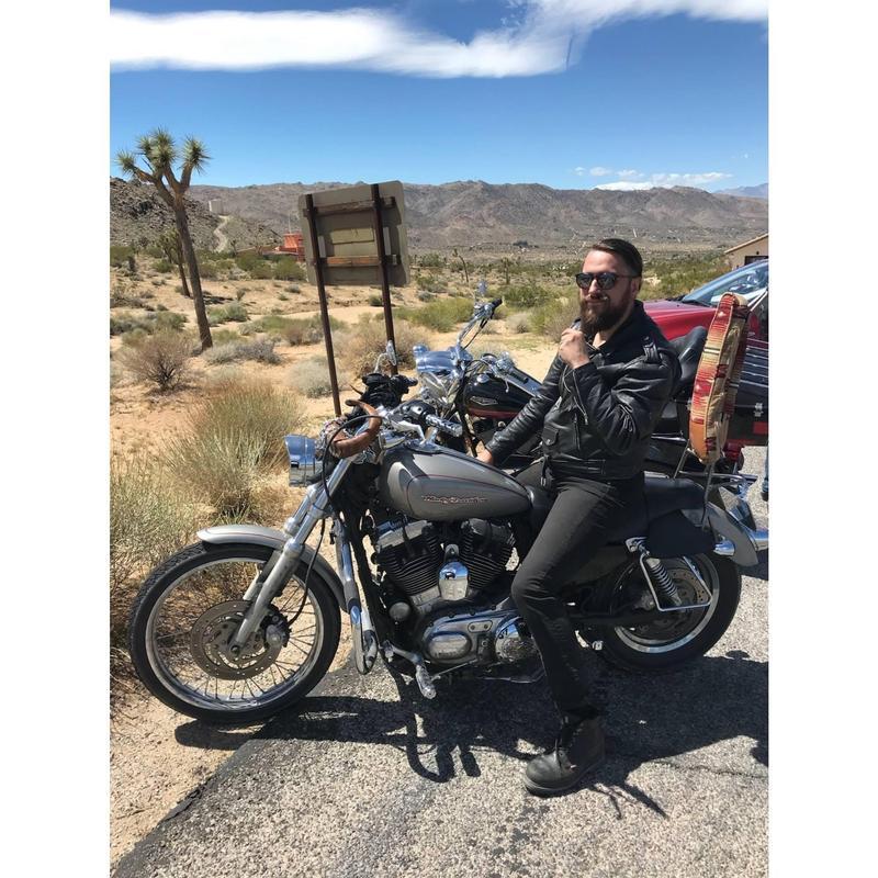 LeRoy and Bruiser Baby in Joshua Tree National Park on one of our most epic rides!