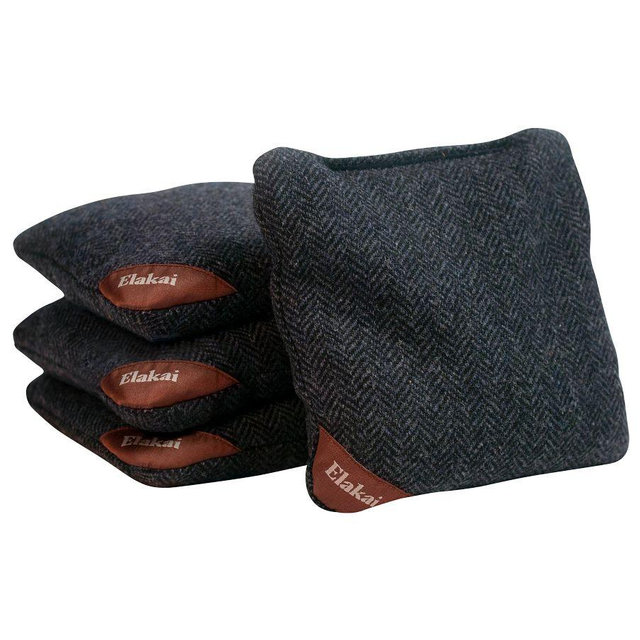 Herringbone Cornhole Bags, Set of 4 - Midnight Navy
