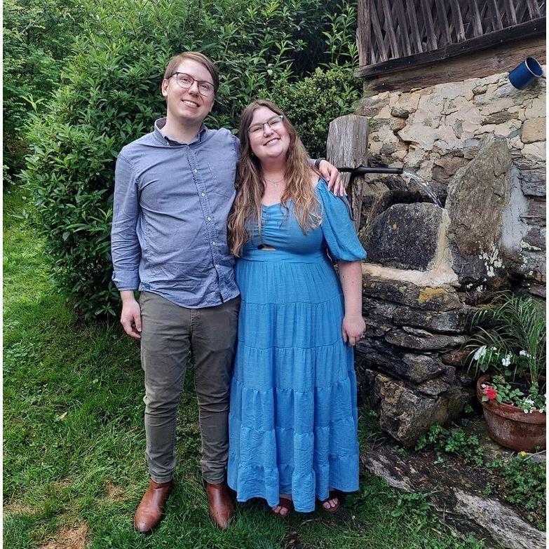 A recent picture from a friend's wedding, because we never take photos of ourselves