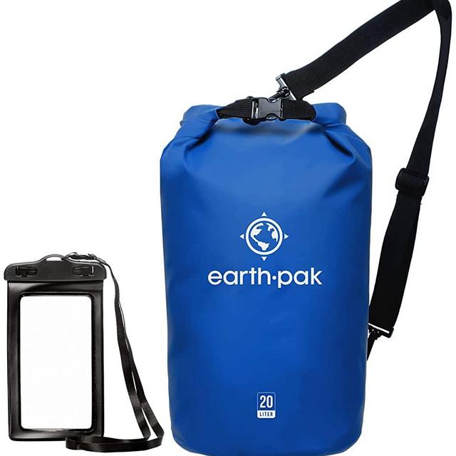 Earth Pak -Waterproof Dry Bag - Roll Top Dry Compression Sack Keeps Gear Dry for Kayaking, Beach, Rafting, Boating, Hiking, Camping and Fishing with Waterproof Phone Case