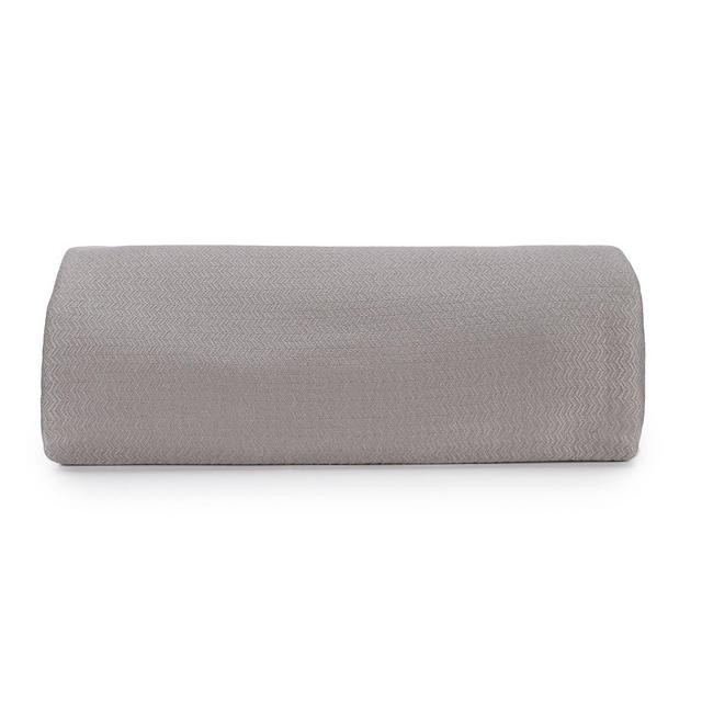 Noble ExcellenceVilla Herringbone Queen Cotton Bed Blanket in Platinum