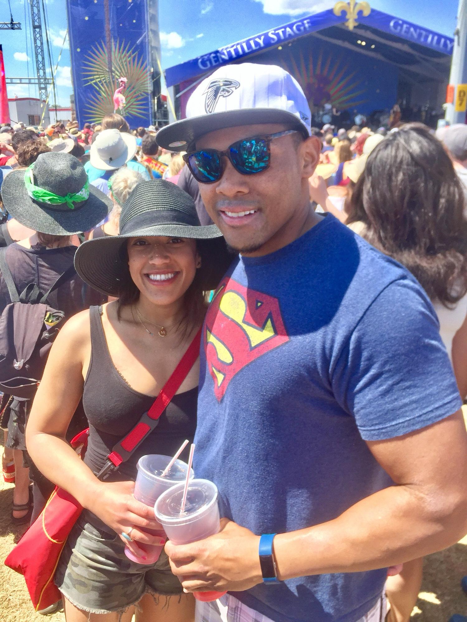 Hajji's first Jazz Fest and Nola trip with Michelle
