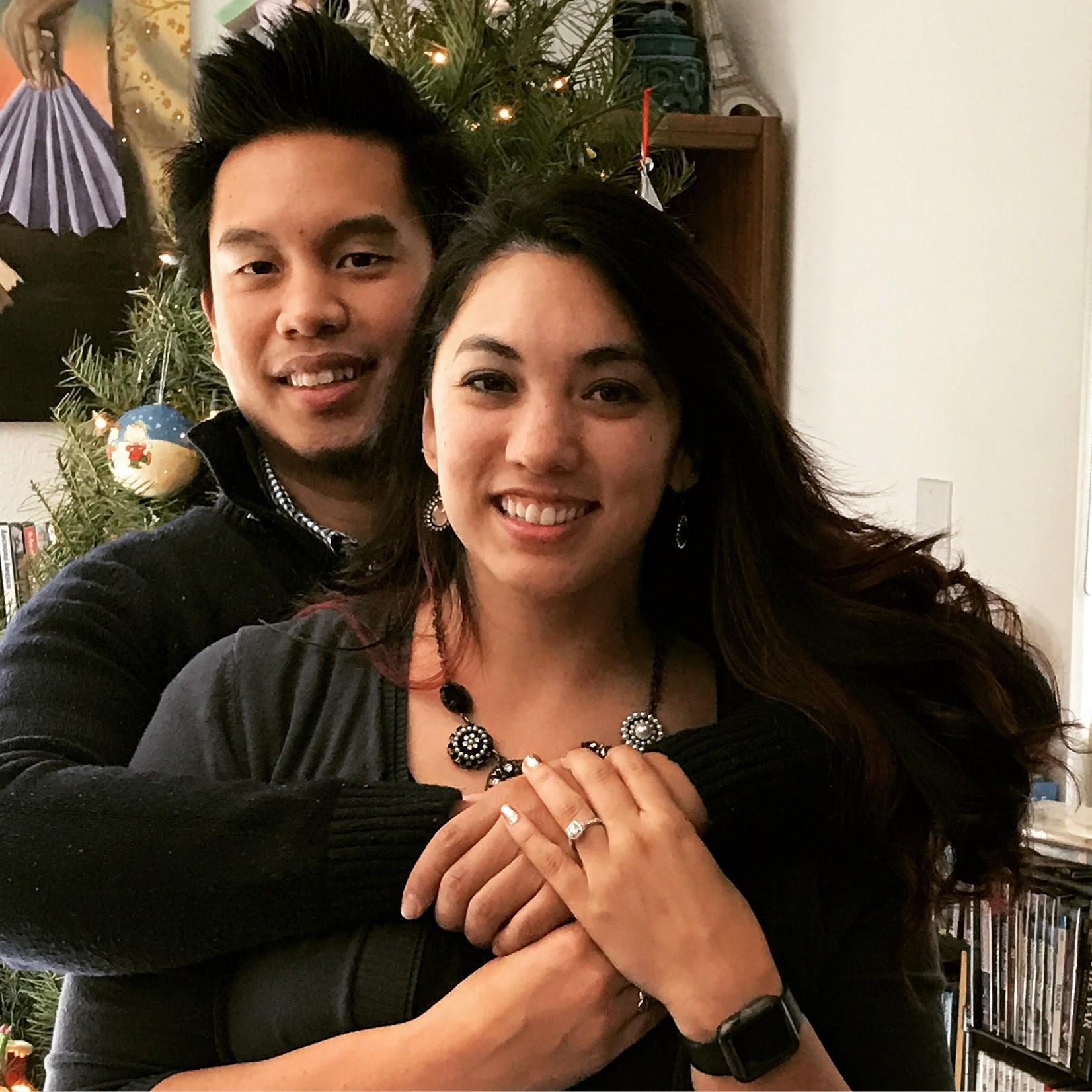 Christmas morning 2016, when Deo proposed!