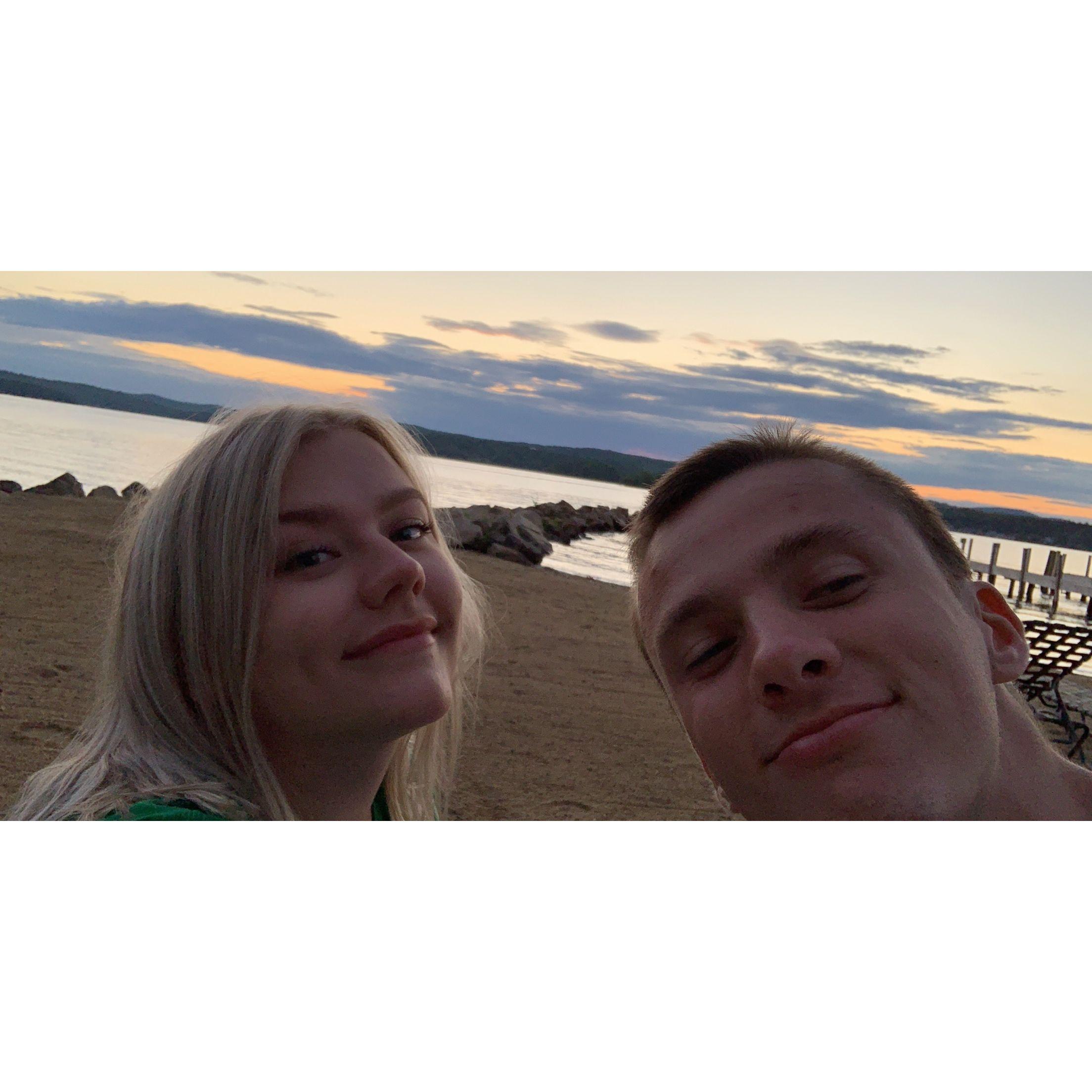 Our first trip to the lake in 2020 where we became official!