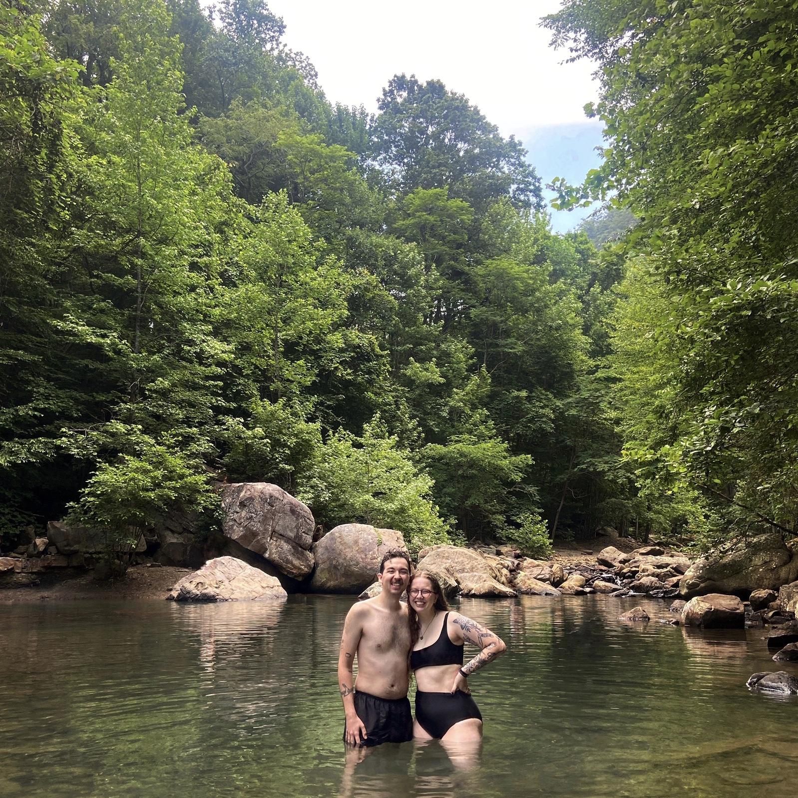 Our favorite spot for a dip in the creek!