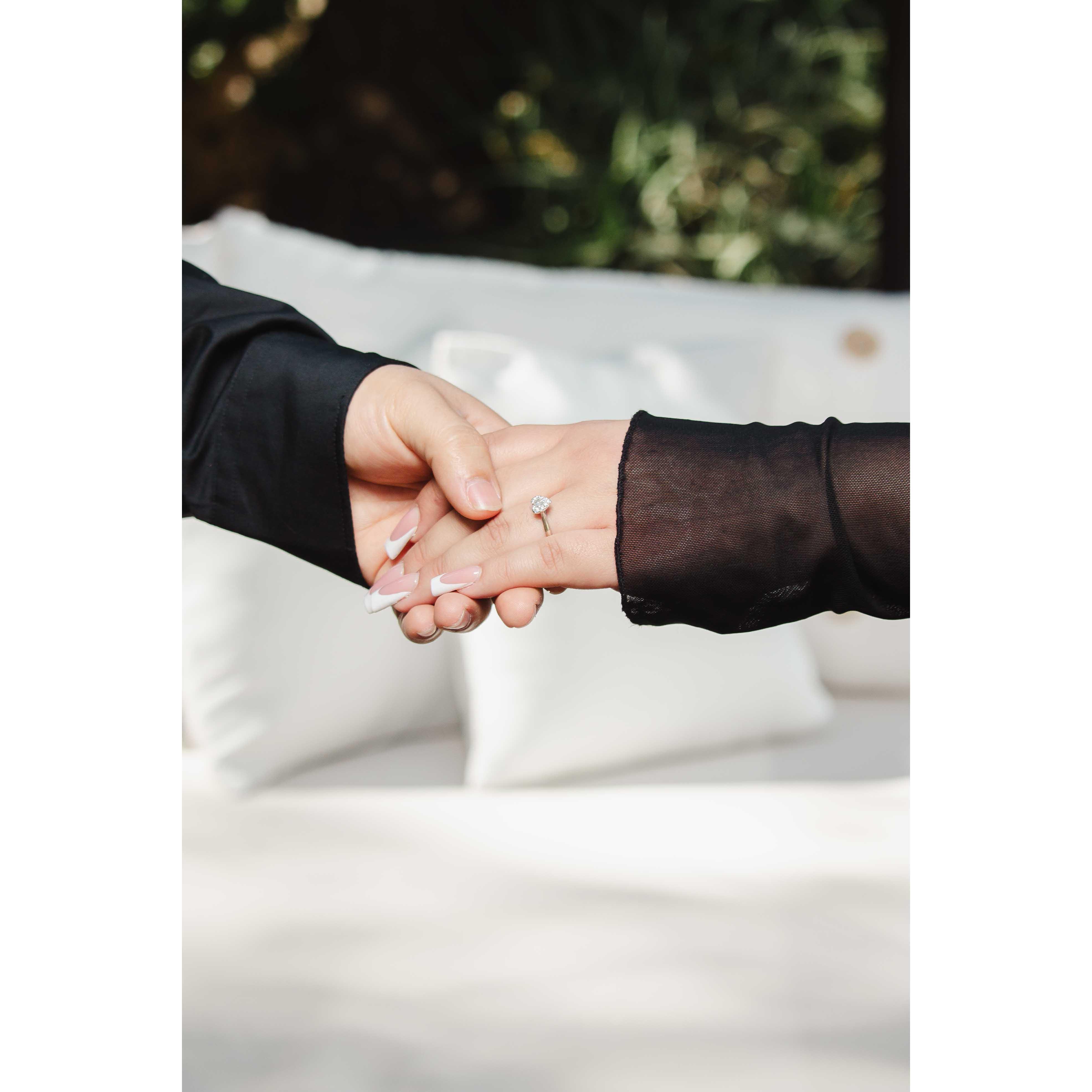 We love this ring, a promise to each other no matter what we face in life we have one other.