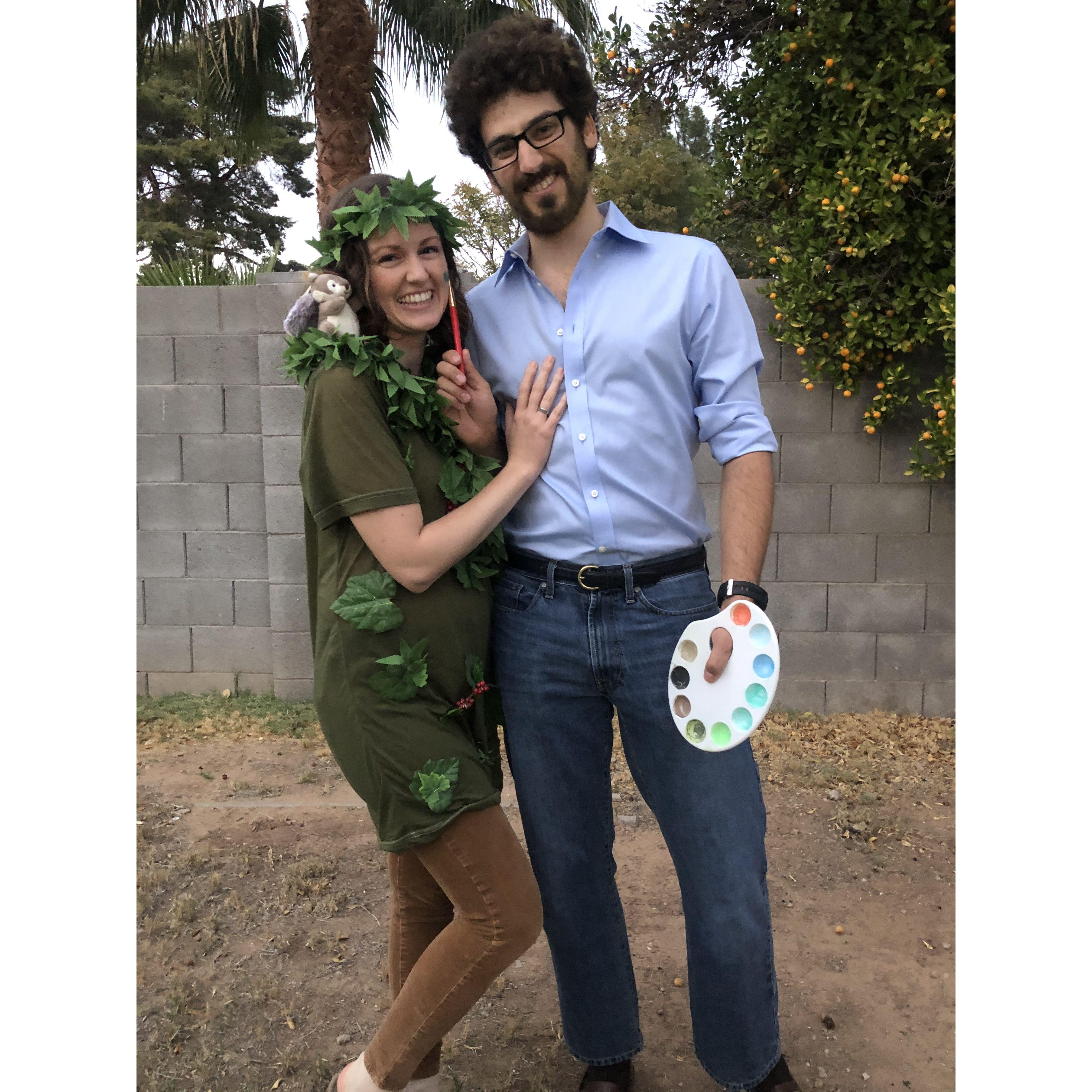 Bob Ross and his "happy, little tree"
