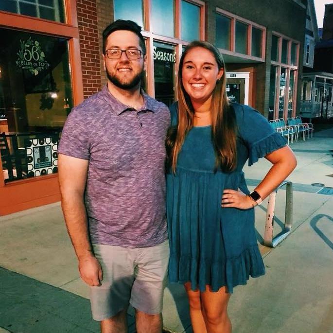 Our first picture together! This was taken in Newbo in Cedar Rapids before the Cedar Rapids Firework show for the 4th of July.