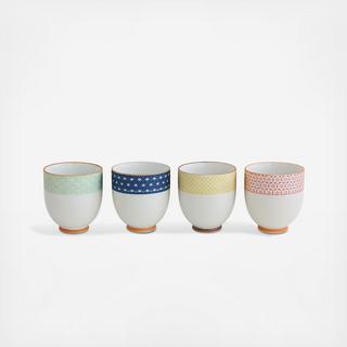 Sashiko 4-Piece Tea Cup Set