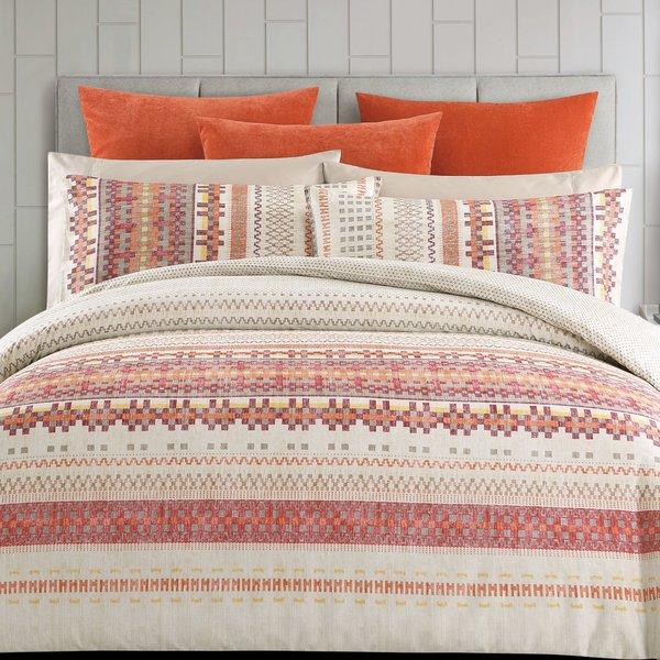 Swarthout Cotton Reversible Duvet Cover Set Queen