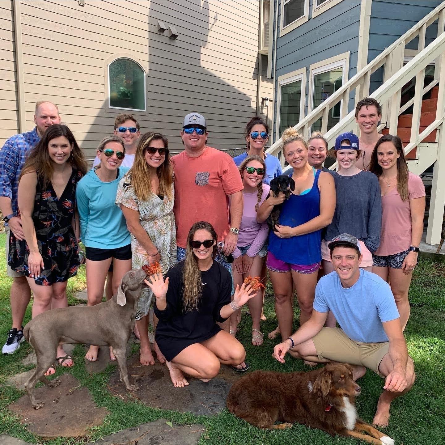 Celebrating Taylor's 31st birthday in May 2020 with family and friends on lake Conroe