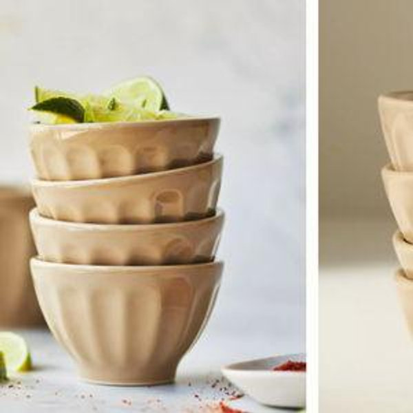 The Latte Stoneware Nut Bowls, Set of 4: Amelie Edition